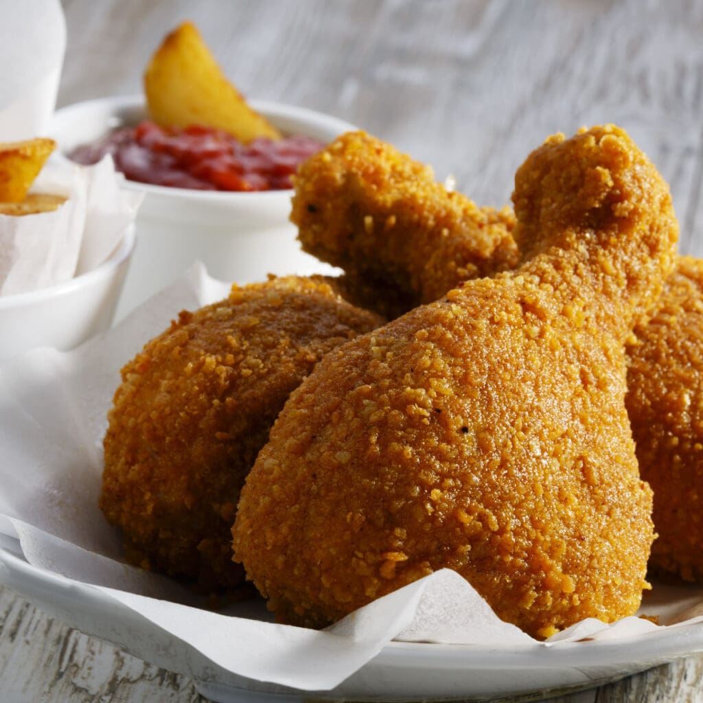 Buttermilk Baked Chicken Served on Plate