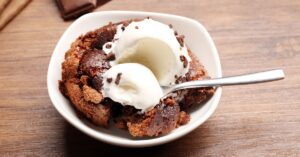 Homemade Chocolate Lava Cake with Ice Cream