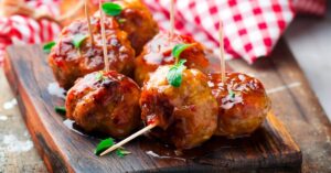 Homemade Keto Meatballs On Sticks