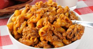 Homemade Mac and Cheese with Ground Beef