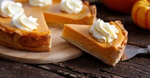 Homemade Paula Deen Pumpkin Pie with Whipped Cream