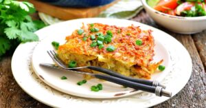 Homemade Potato Kugel with Green Onions