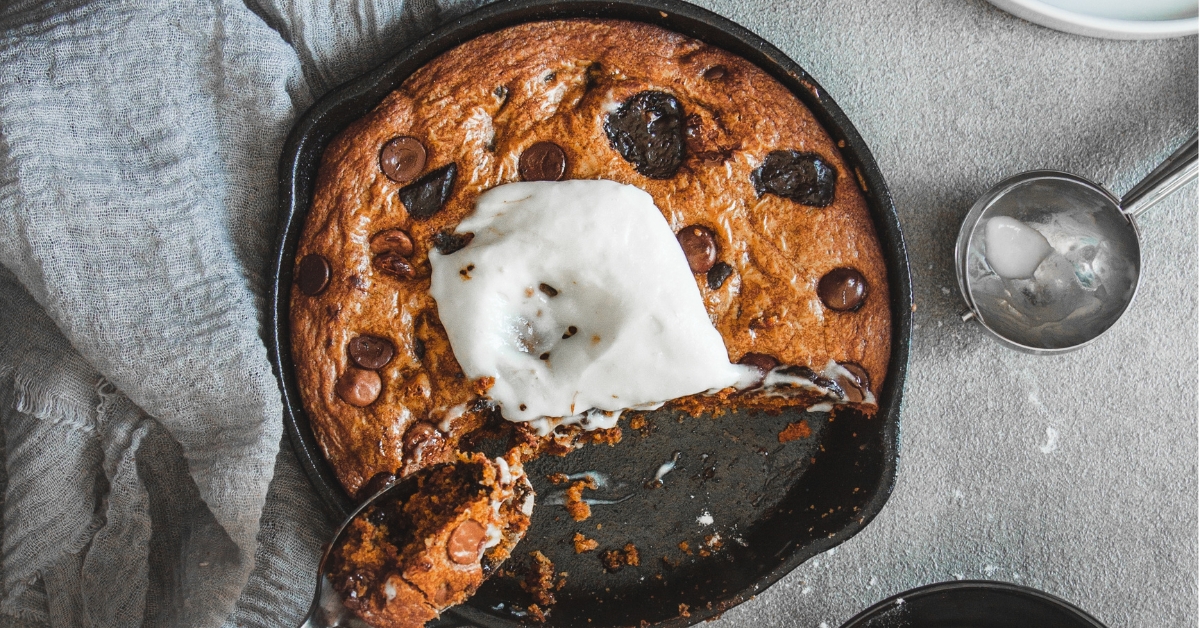 Homemade Skillet Chocolate Chip Cookies