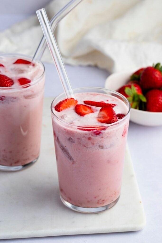 Refreshing Strawberry Pink Drink