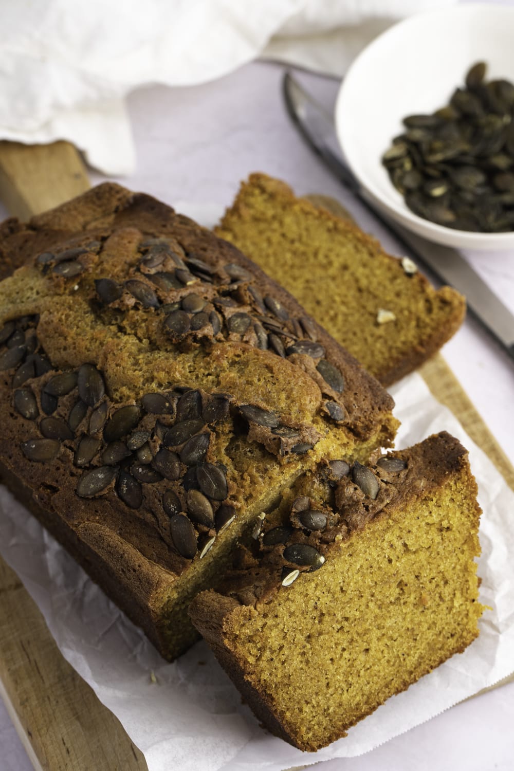 Copycat Starbucks Pumpkin Loaf with Pumpkin Seeds