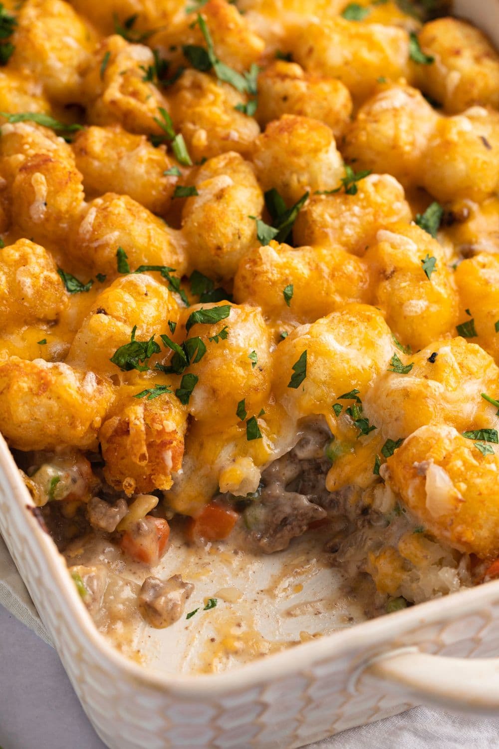 Tater Tot Casserole with Ground Beef