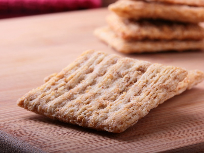 Triscuit Crackers on a Wooden Table