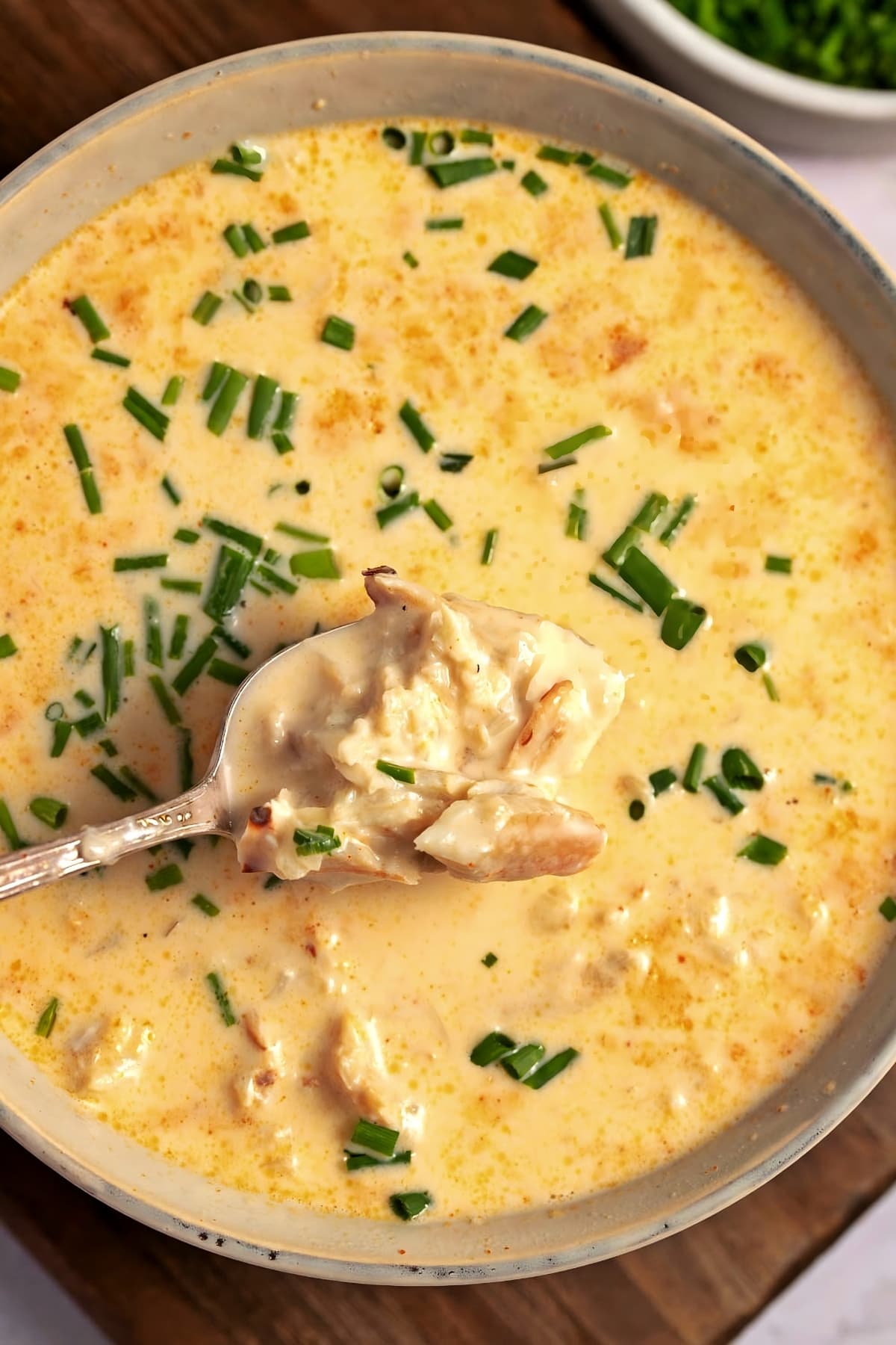 Warm Homemade She Crab Soup in a Bowl