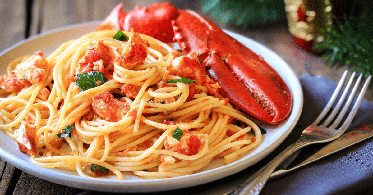 Crab and Shrimp Pasta